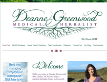 Tablet Screenshot of deannegreenwood.com